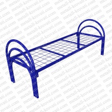 Кровать металлическая одноярусная усиленная сетка сварная (2 перемычки + тройная ножка) 'КС-5У'