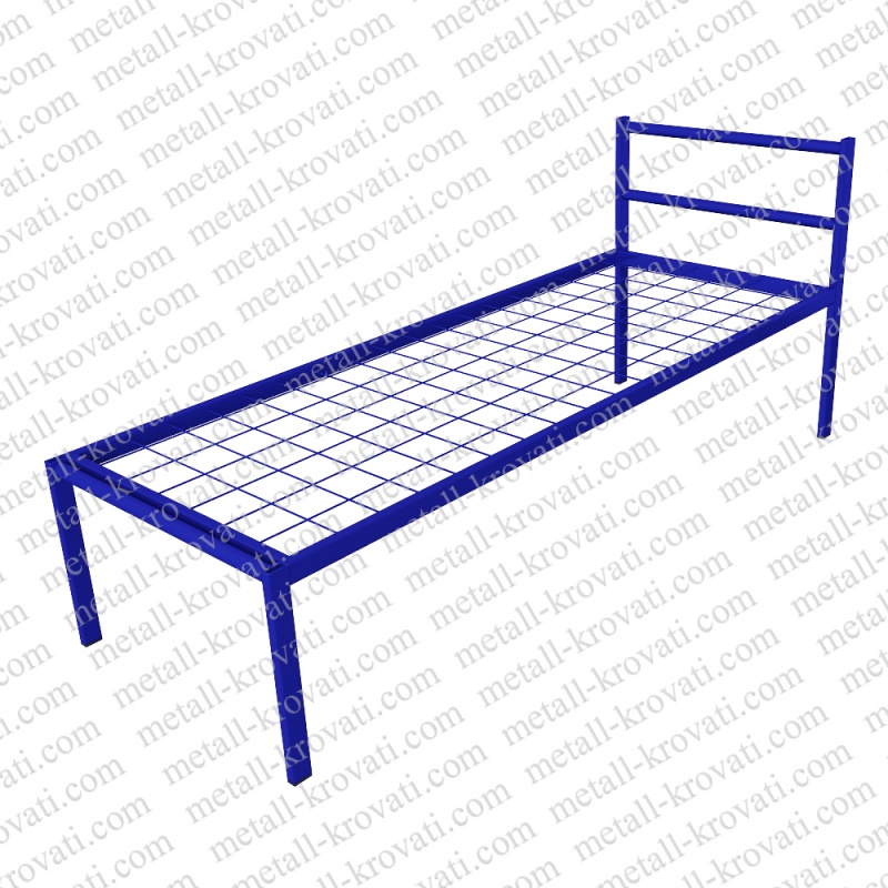 Кровать металлическая одноярусная сетка сварная 'КС-0' эконом-класс для рабочих